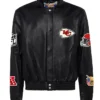 Shop Mens Kansas City Chiefs Black Leather Jacket