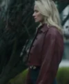 Shop Nina Chase FBI Most Wanted Burgundy Leather Jacket