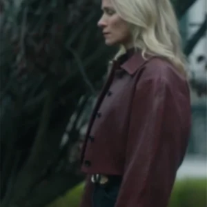 Shop Nina Chase FBI Most Wanted Burgundy Leather Jacket