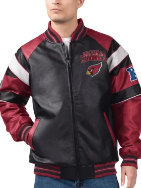 Shop Now Arizona Cardinals Leather Bomber Jacket