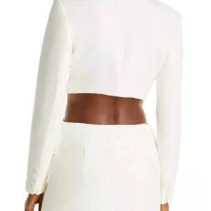 Shop Selling The City Abigail White Cut Out Blazer