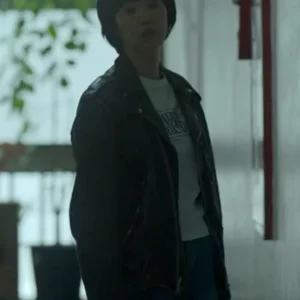 Shop Si Jeong The Trunk Black Leather Jacket
