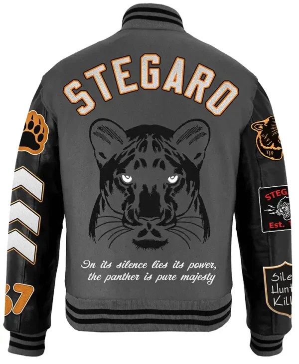 Shop Stegaro Panther Perfect Killer Varsity Bomber Jacket