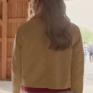 Shop Virgin River S06 Sarah Dugdale Yellow Leather Jacket