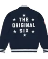 Sierra Toronto Maple Leafs OVO Black Varsity Jacket Back