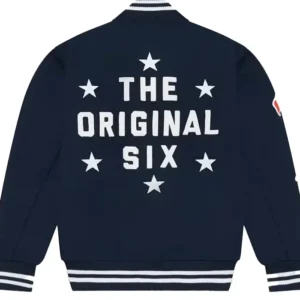 Sierra Toronto Maple Leafs OVO Black Varsity Jacket Back