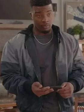 Spencer James All American Grey Bomber Jacket