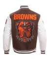 Spencer Varsity Cleveland Browns Wool Letterman Jacket Back
