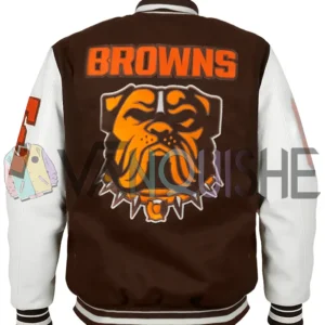 Spencer Varsity Cleveland Browns Wool Letterman Jacket back