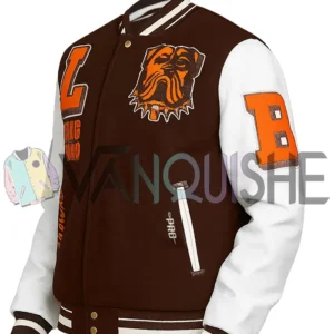 Spencer Varsity Cleveland Browns Wool Letterman Jacket left