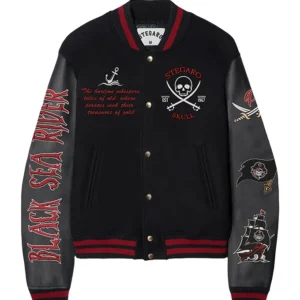 Stegaro Black Sea Rider Varsity Jacket