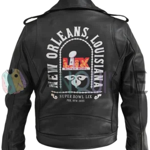 Super Bowl LIX New Orleans Louisiana Leather Jacket back