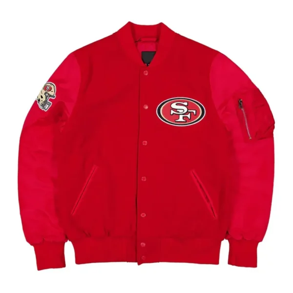 Sybil San Francisco 49ers MA 1 Red Varsity Jacket