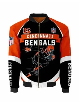 Team Cincinnati Bengals Player Running Bomber Jacket