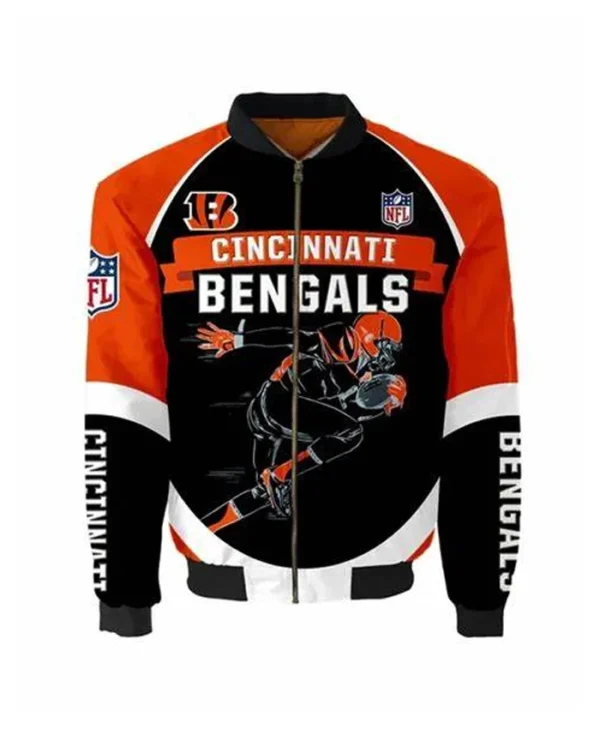 Team Cincinnati Bengals Player Running Bomber Jacket