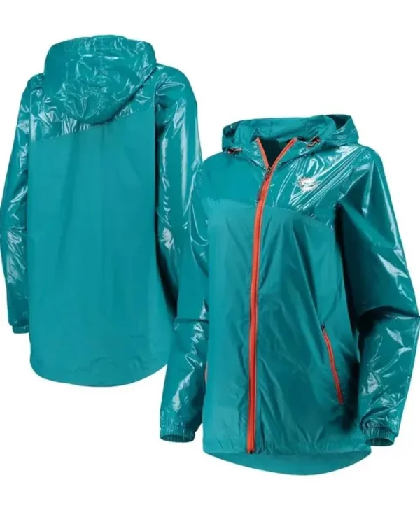 Team Miami Dolphins G III Zip Hooded Jacket