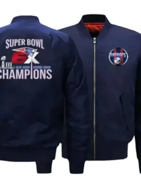 Team New England Patriots Blue Bomber Jacket