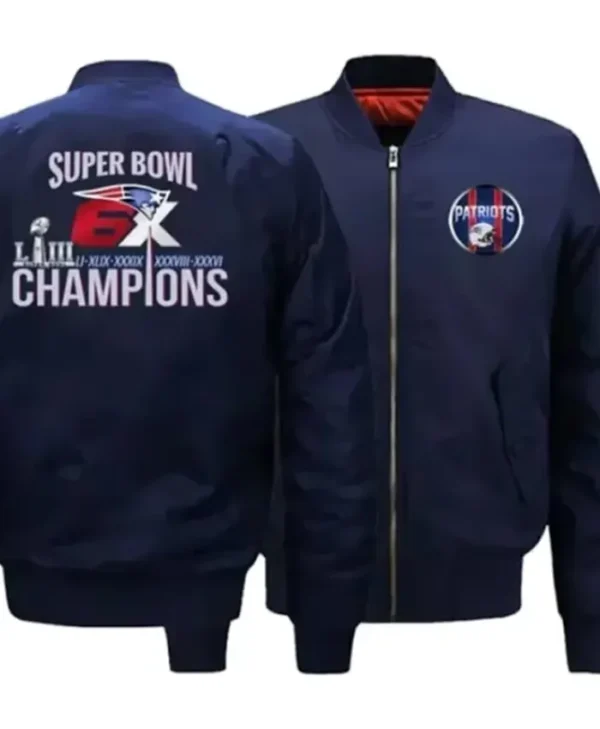 Team New England Patriots Blue Bomber Jacket