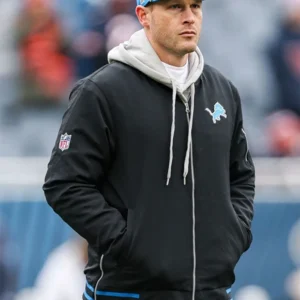 Terrence Detroit Lions Black Fleece Bomber Jacket