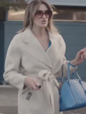 Tess Haubrich Friends Like Her Beige Coat