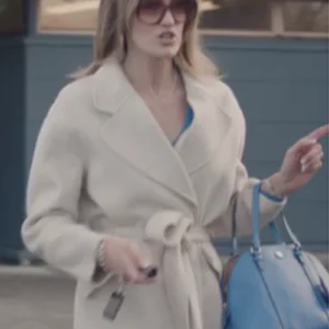 Tess Haubrich Friends Like Her Beige Coat