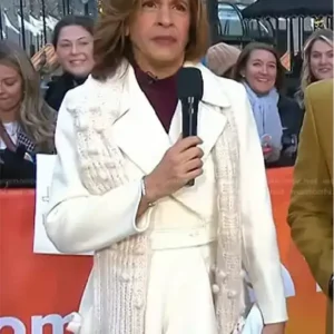 The Today Show 2024 Hoda Kotb White Wool Coat