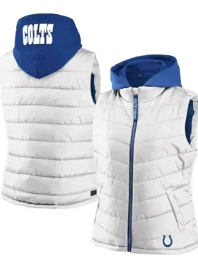 Tierra Mohr Indianapolis Colts Puffer Hooded Vest