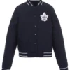 Toronto Maple Leafs Front Hit Navy Poly Twill Jacket
