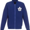 Toronto Maple Leafs Lightweight Nylon Royal Bomber Jacket