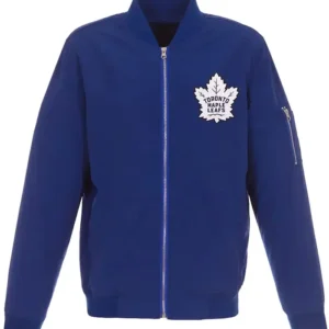 Toronto Maple Leafs Lightweight Nylon Royal Bomber Jacket