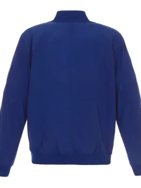 Toronto Maple Leafs Lightweight Nylon Royal Bomber Jacket Back