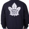 Toronto Maple Leafs Navy Blue Varsity Wool Jacket Back