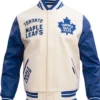 Toronto Maple Leafs Retro Classic Rib Blue Varsity Jacket