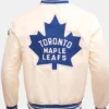 Toronto Maple Leafs Retro Classic Rib Satin Jacket Back