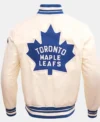 Toronto Maple Leafs Retro Classic Rib Satin Jacket Back