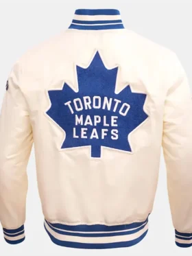Toronto Maple Leafs Retro Classic Rib Satin Jacket Back