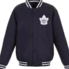 Toronto Maple Leafs Two Hit Poly Twill Navy Jacket