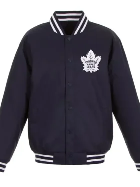 Toronto Maple Leafs Two Hit Poly Twill Navy Jacket
