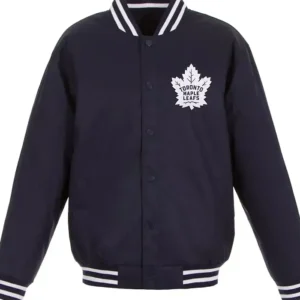 Toronto Maple Leafs Two Hit Poly Twill Navy Jacket
