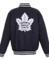 Toronto Maple Leafs Two Hit Poly Twill Navy Jacket Back