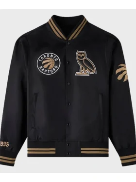 Toronto Raptors Black And Gold Varsity Jacket