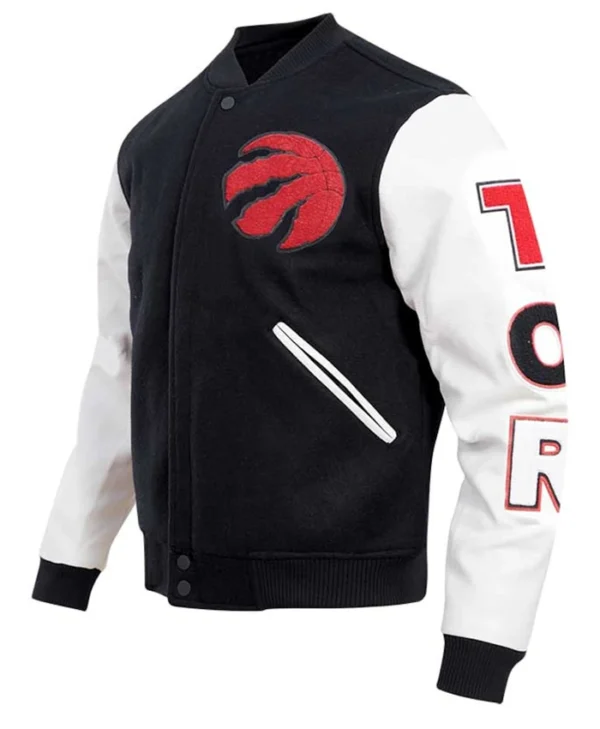 Toronto Raptors Black And White Wool Jacket