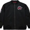 Toronto Raptors Black Satin Bomber Jacket