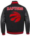Toronto Raptors Black Wool Varsity Jacket Back