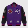 Toronto Raptors Purple Letterman Wool Varsity Jacket