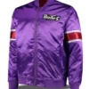 Toronto Raptors Purple Zipper Bomber Jacket