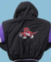 Toronto Raptors Starter Bomber Vintage Hooded Jacket Back