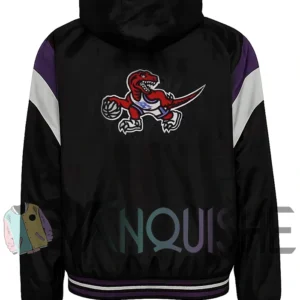 Toronto Raptors Starter Bomber Vintage Hooded Jacket back