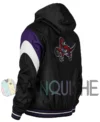 Toronto Raptors Starter Bomber Vintage Hooded Jacket left back