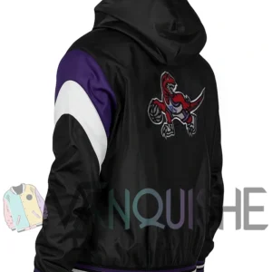 Toronto Raptors Starter Bomber Vintage Hooded Jacket left back